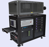 CHRISTIE  máquina versátil com tudo que é preciso para fazer uam projecção digital em cabines de projecção como cinema ao ar livre